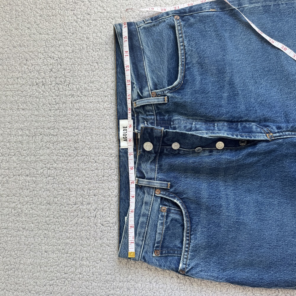 AGOLDE Lana High Rise Straight Jeans Indigo Size 29 - Picture 8 of 9